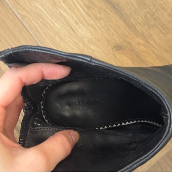 RAG AND BONE Black Leather Classic Newbury Boot - Picture 12 of 14